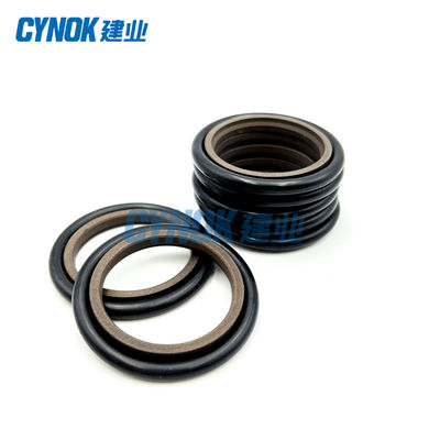 المطاط PTFE الهيدروليكية النفط الأختام HBTS خطوة ختم اللون البني